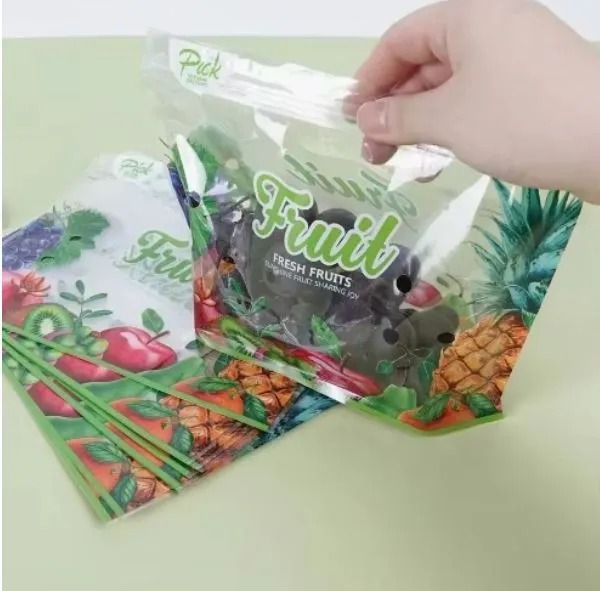 Lag luam wholesale Zoo Zoo Txiv Hmab Txiv Ntoo Thiab Zaub Sawv Up Hnab Nrog Kov Thiab Cua Qhov